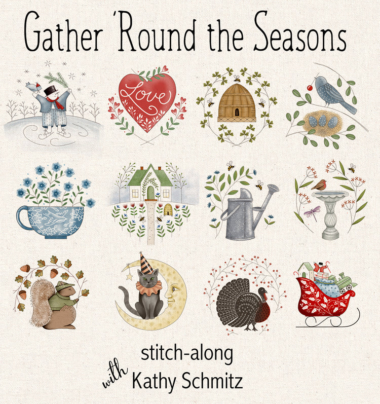 Gather 'Round the Seasons - PDF stitch and color guide - NOT PATTERNS